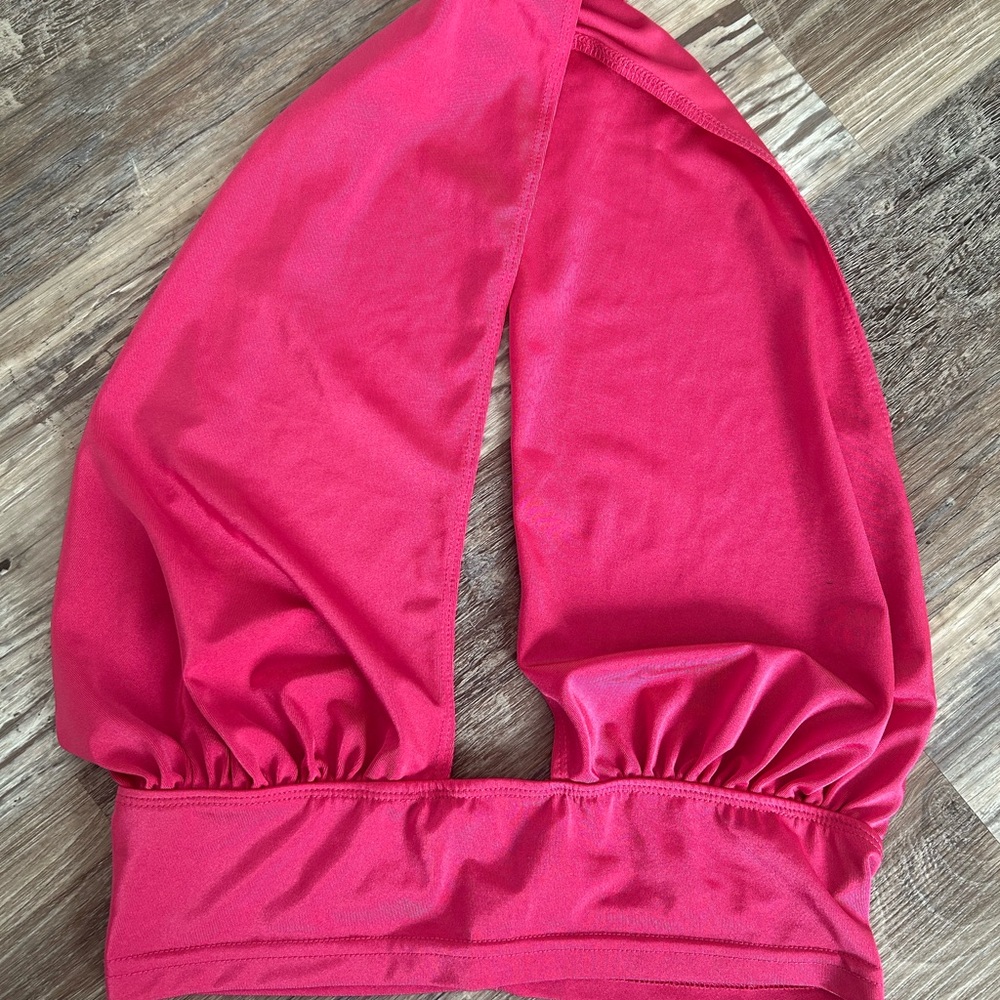 SHEIN Vibrant Pink Halter Top
